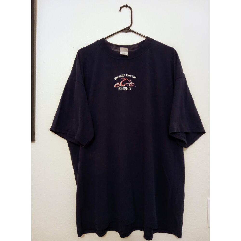 VTG Orange County Choppers Center Logo Distressed Biker Tee Rock Tavern NY S XXL